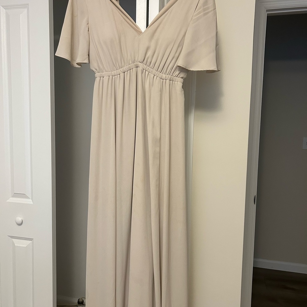 Elegant Cream Maxi Dress